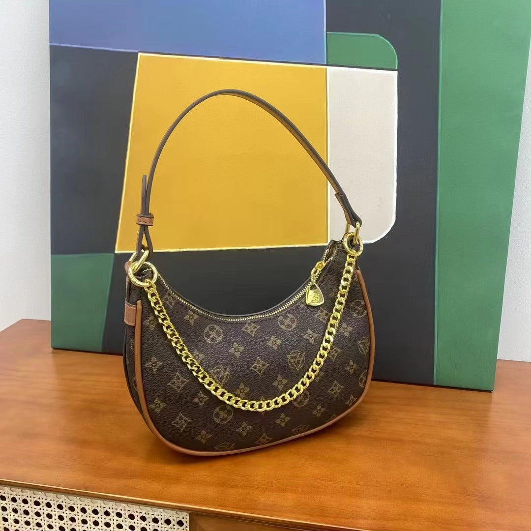 Women's High Quality Fashion Printing Moon Retro Korean Underarm Bag