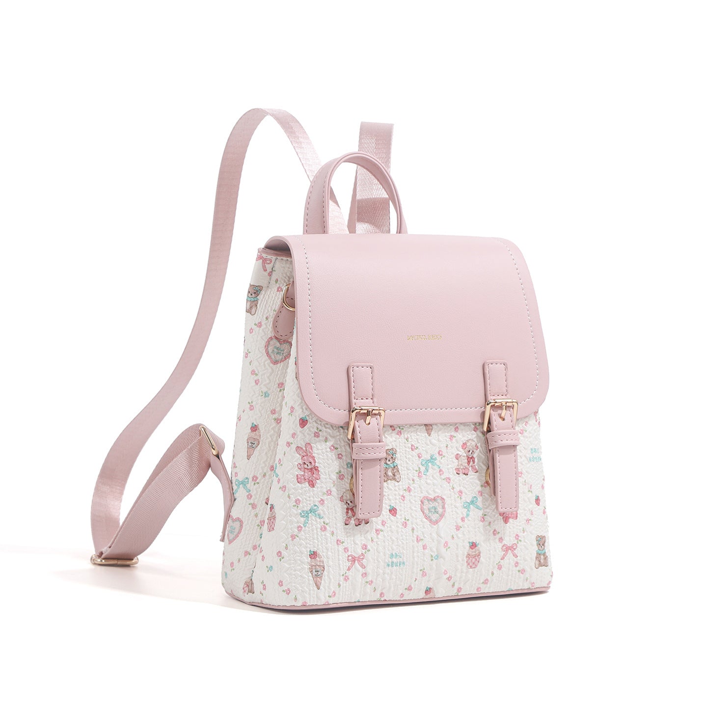 Mi Pink Printing Cute Preppy Style Backpacks