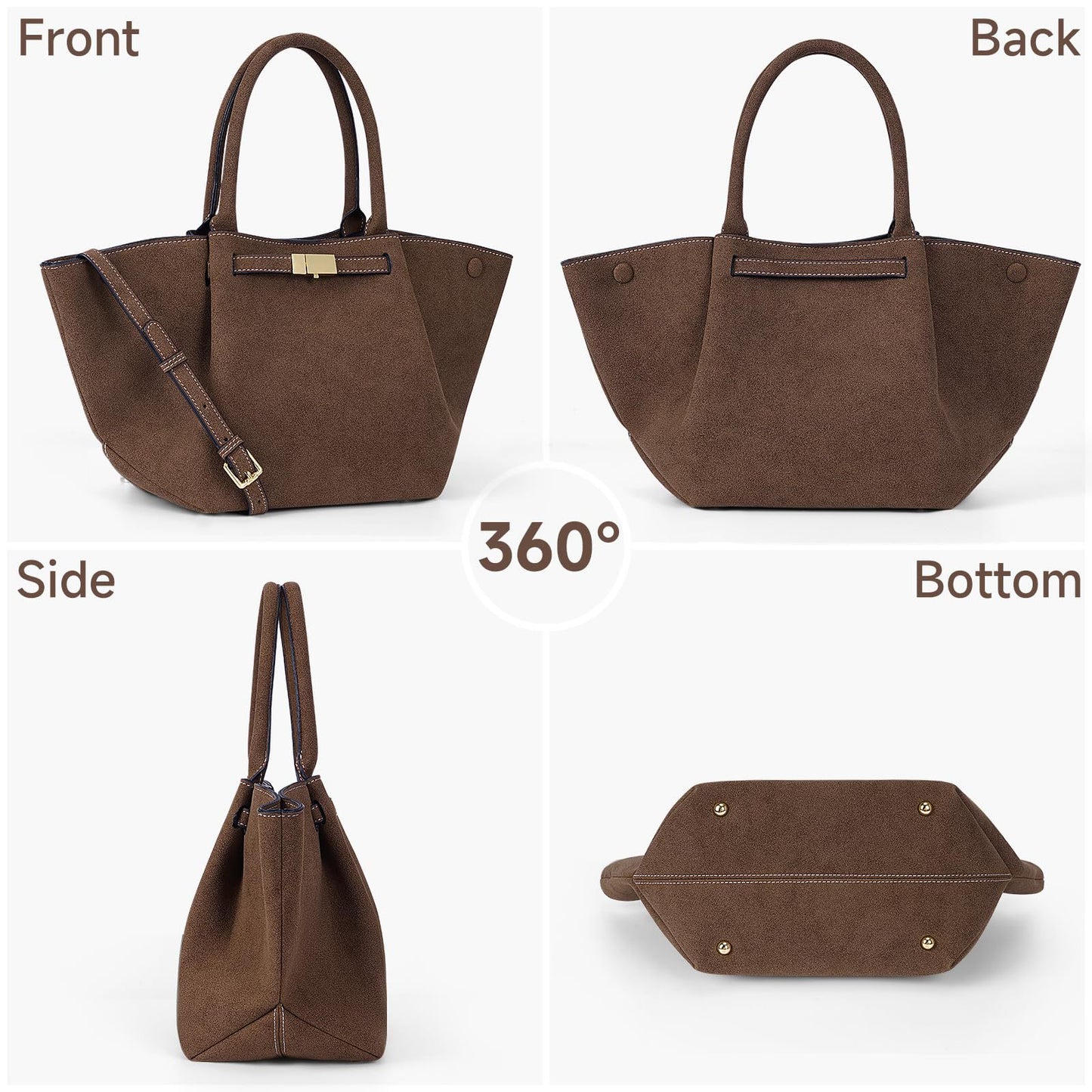 Women's Frosted Cowhide Medium High-grade Large Capacity Tote Bag