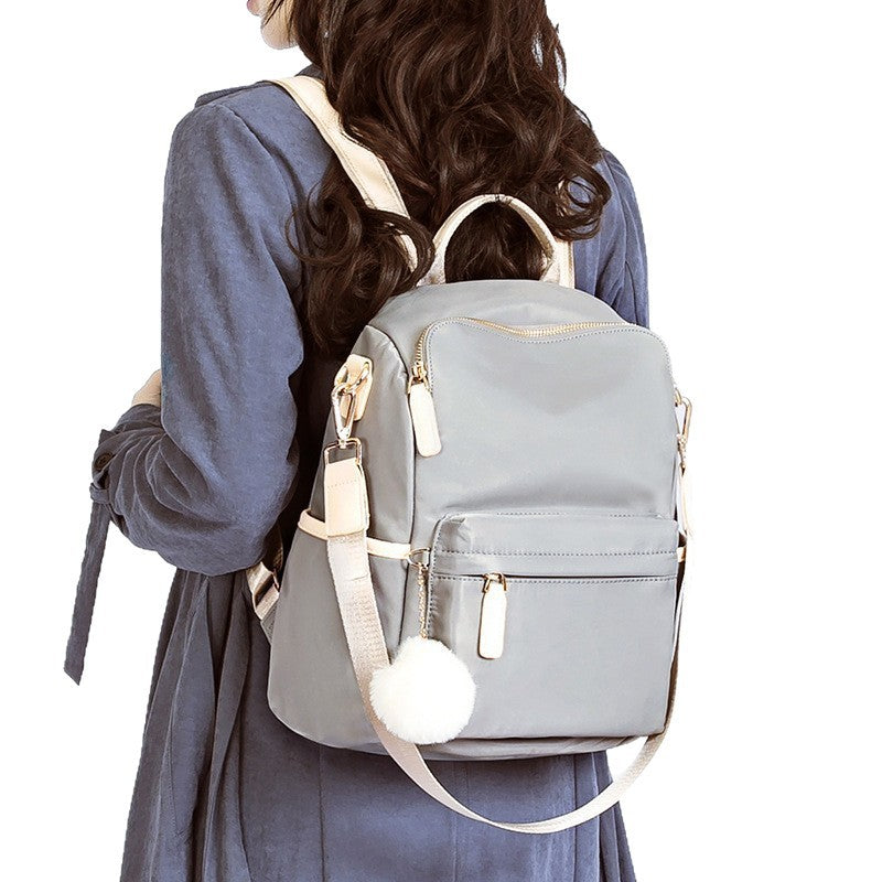 Women's Oxford Cloth Simple Lightweight Versatile College Leisure Backpack