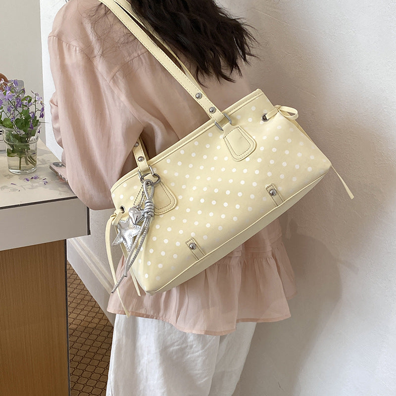 Women's Style Spring Carrying Advanced Polka Dot Underarm Fashion Women's Shoulder Bag