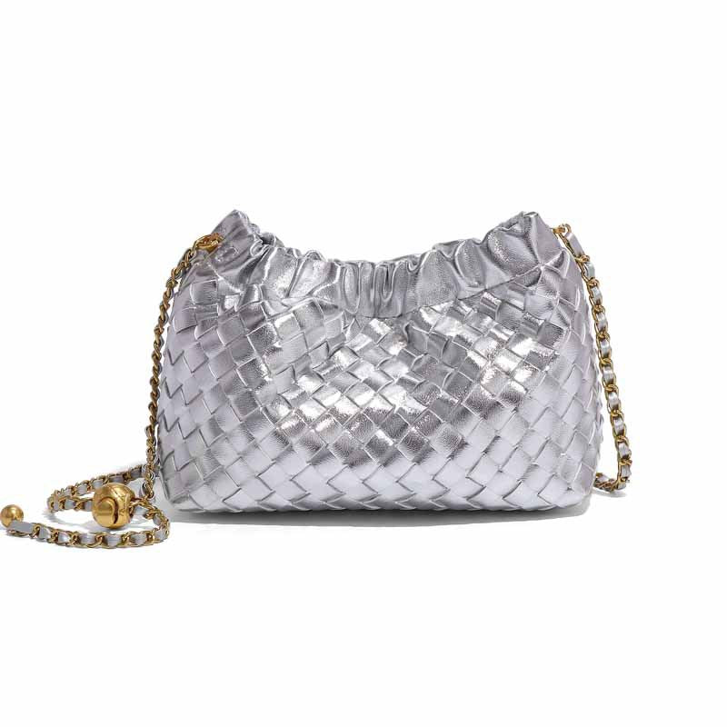 Women's Metal Chain Cloud Fashion Knitting Simple Trendy Women's Messenger Bag