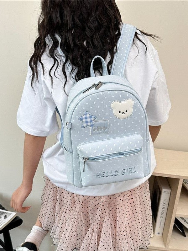 Female Stylish Good Texture Cute Polka Leisure Backpack