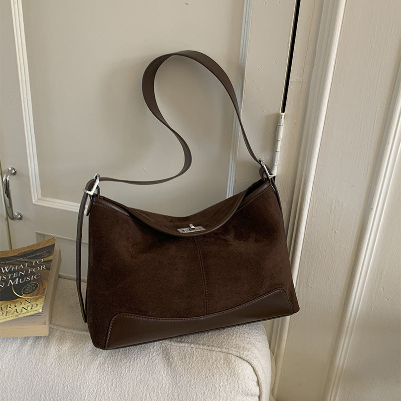 Korean Style Fashion Suede Graceful Commuter Women's Messenger Bag
