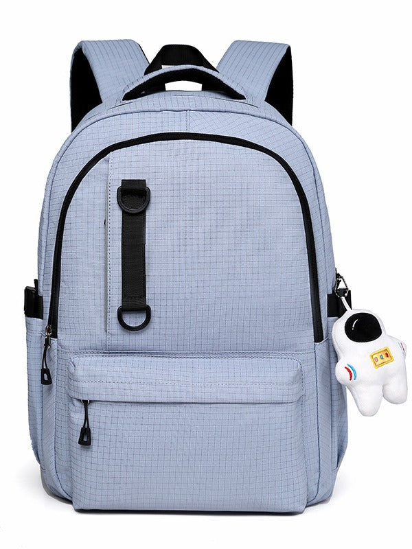 Style Unisex Plaid Couple Large Capacity Leisure Backpack