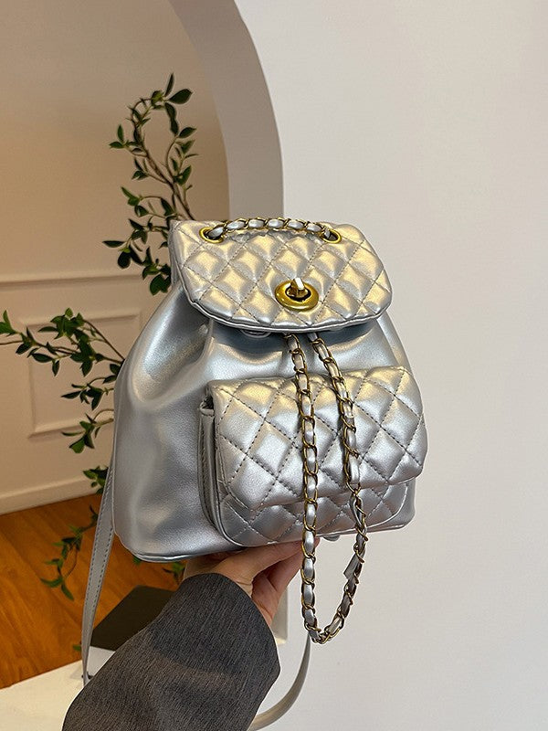 Women's Diamond Embroidery Thread Versatile Chain Fashion Backpacks
