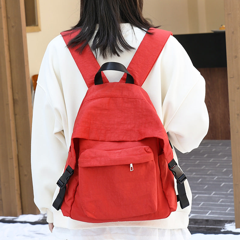 Leisure Artistic Nylon Fashion Washed Worn Retro Backpacks