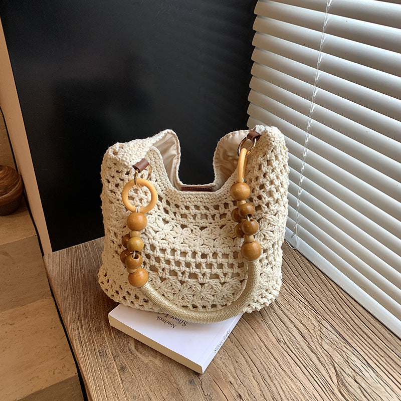 Women's Seaside Straw Summer Large Capacity Underarm Vacation Beach Women's Shoulder Bag