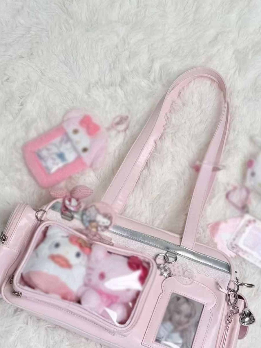 Doll Transparent Commuter Large Capacity Boston Tote Bag