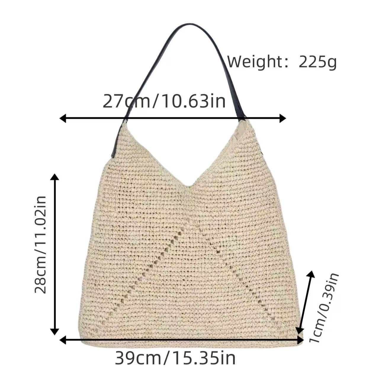Women's Hand Woven Niche Straw Seaside Holiday Large Capacity Women's Shoulder Bag