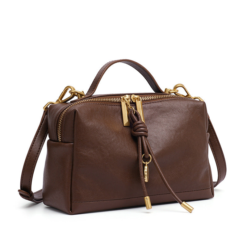 Women's Vegetable Tanning Leather Portable High-grade Simple Women's Messenger Bag