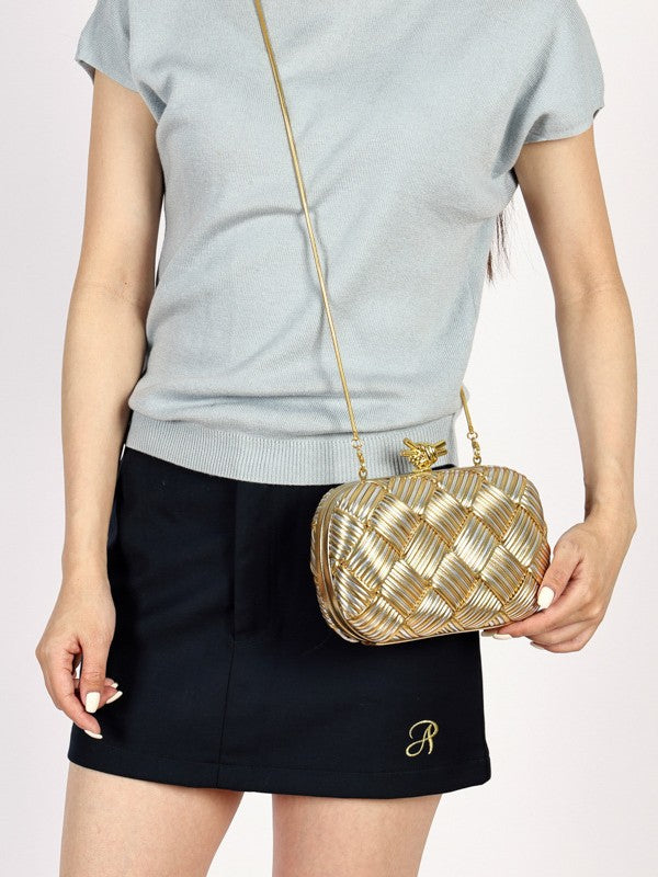 Simple Fashion Dinner Woven Box Clutch Original Single Quality Light Bags