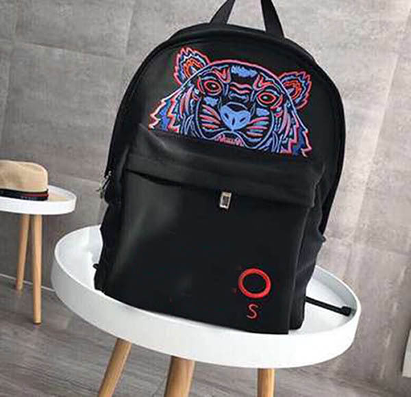 Women's & Men's Head Embroidery Large Capacity Couple Simple Leisure Backpack
