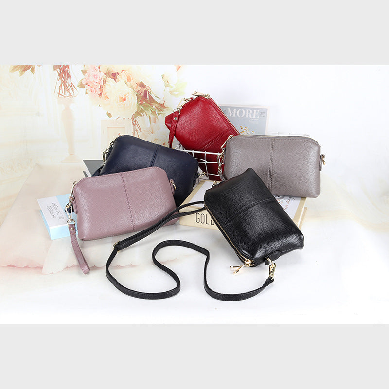 Women's Clutch Fashion Genuine Leather Korean Style Versatile Shoulder Bags