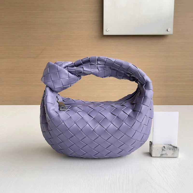 Women's Woven Fashionable Portable Dumpling Design Knotted Bags
