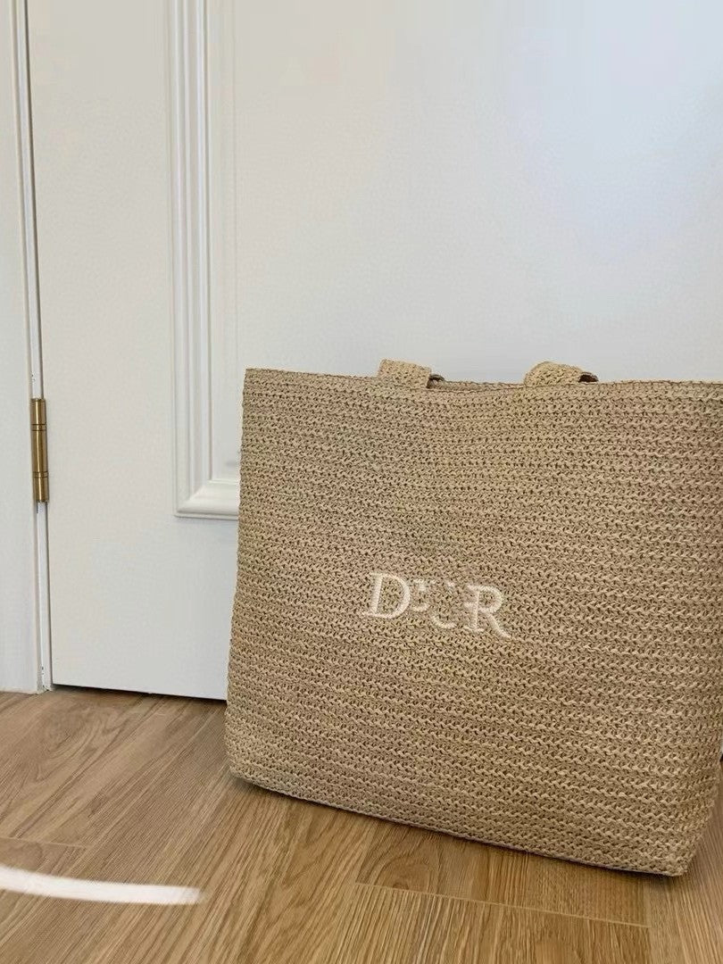 Summer Gift Straw Vacation Style Storage Bags