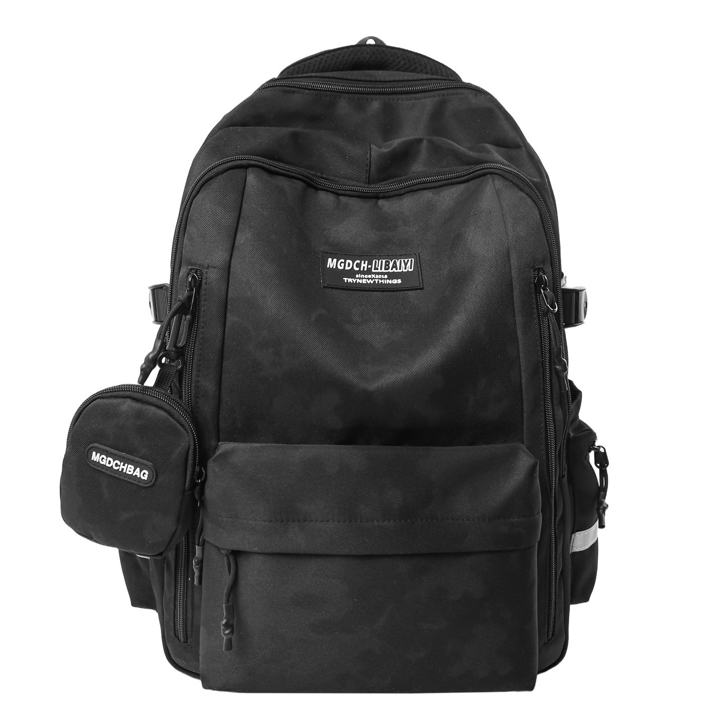Couple Korean Style Solid Color College Leisure Backpack
