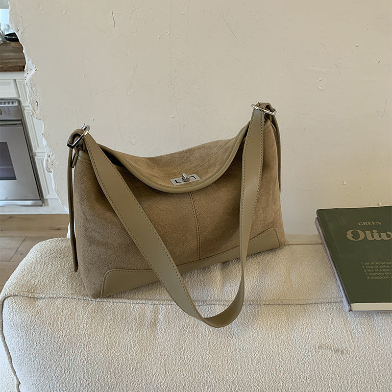 Korean Style Fashion Suede Graceful Commuter Women's Messenger Bag