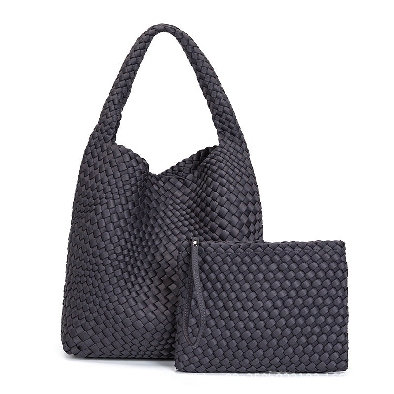 Women's Nylon Woven Large Capacity High-grade Portable Tote Bag