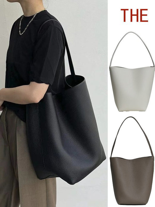 Top Layer Cowhide High-grade Large Capacity Minimalist Fashion Commuter Bucket Bag