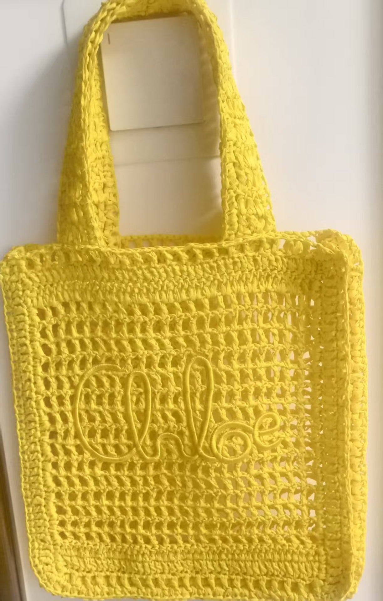 Straw Hollow Woven Large Capacity Three-dimensional Letters Women's Shoulder Bag