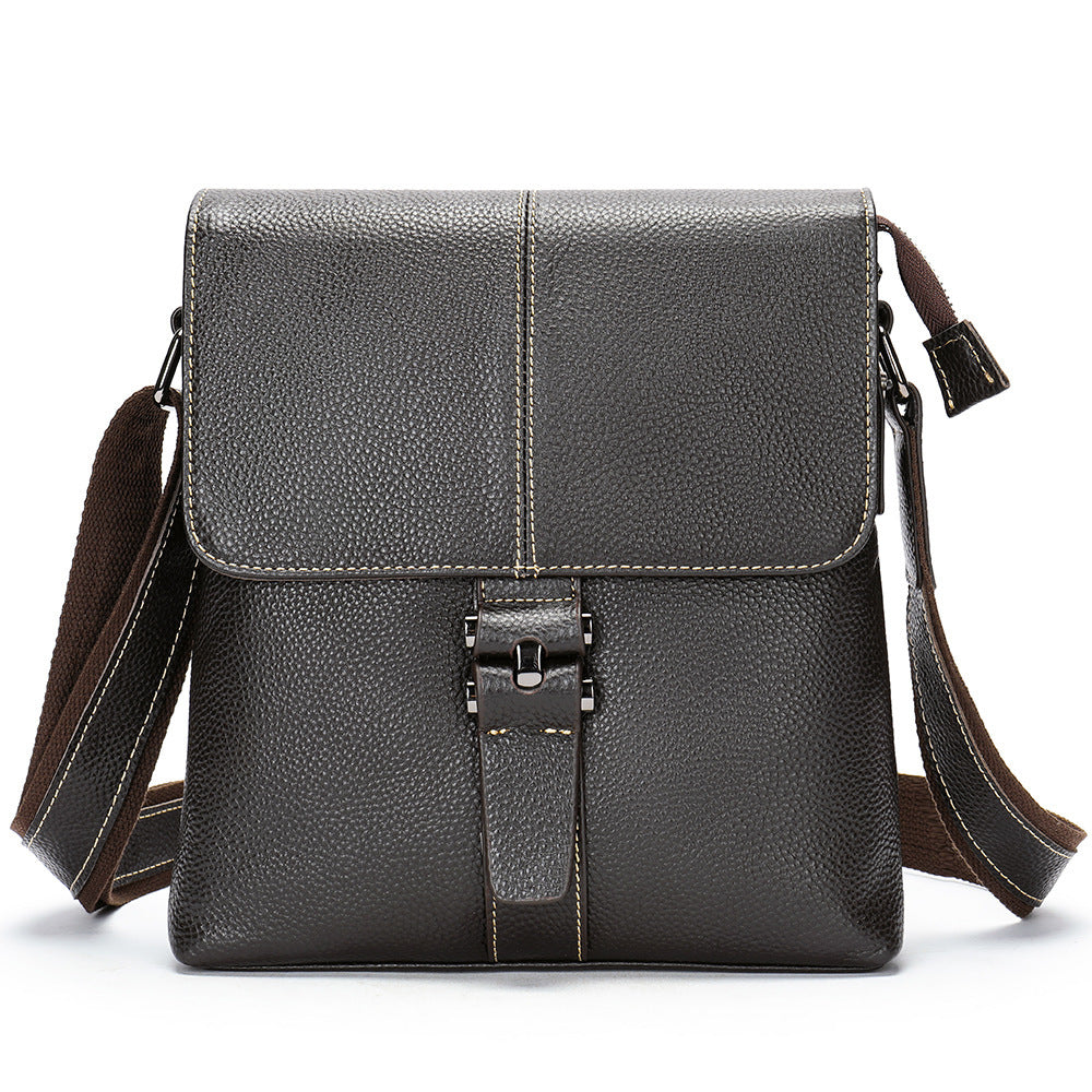 Trendy Men's Leather Business High-grade Cowhide Men's Messenger Bag