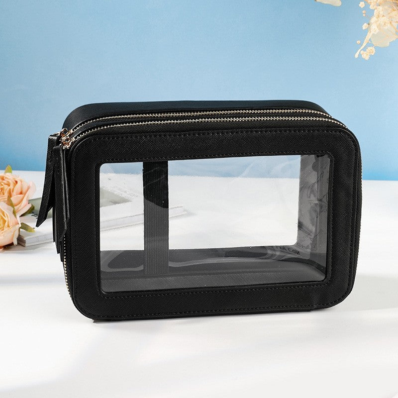 Toiletries Waterproof Storage Large Capacity Double Deck Cosmetic Bags