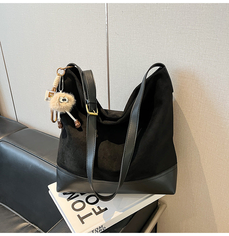Women's Retro Minority Commuter Suede Fashion Large Capacity Bags