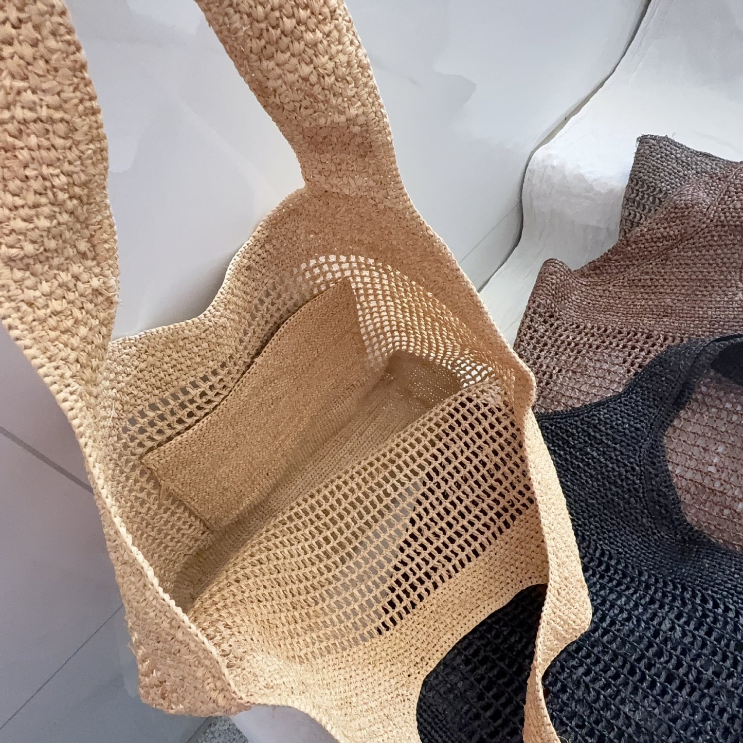 Women's Summer Straw Woven Raffia Hand-woven Large Seaside Women's Shoulder Bag