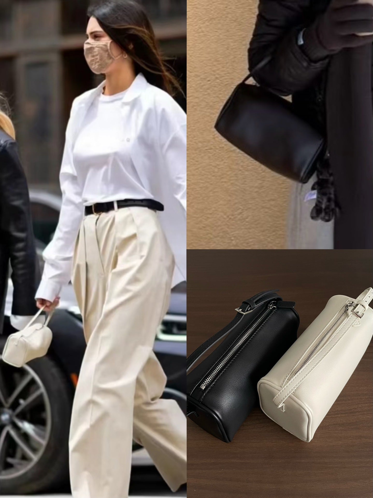 Niche Leather Style Pen High-grade Pencil Women's Handbag