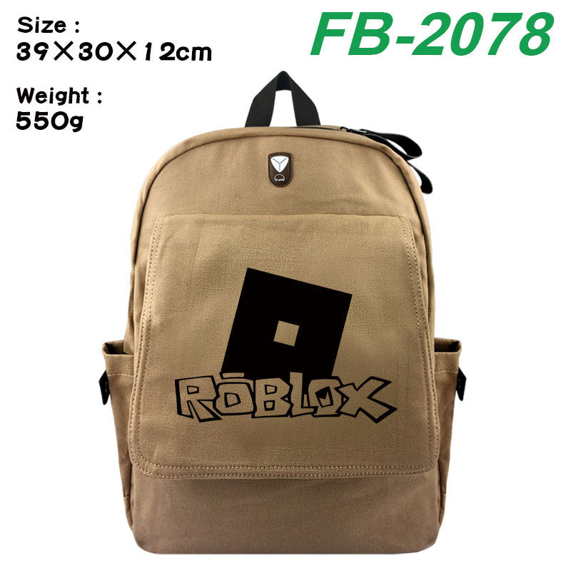 Peripheral Printing Stylish Canvas Large Capacity Leisure Backpack