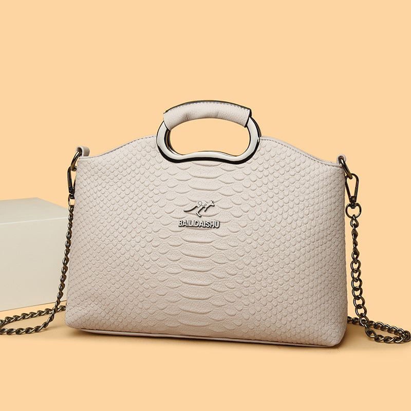 Women's Trendy Crocodile Pattern Large Capacity Women's Handbag