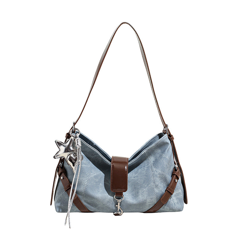 Sense Niche Stitching Western Style Large Tote Bags