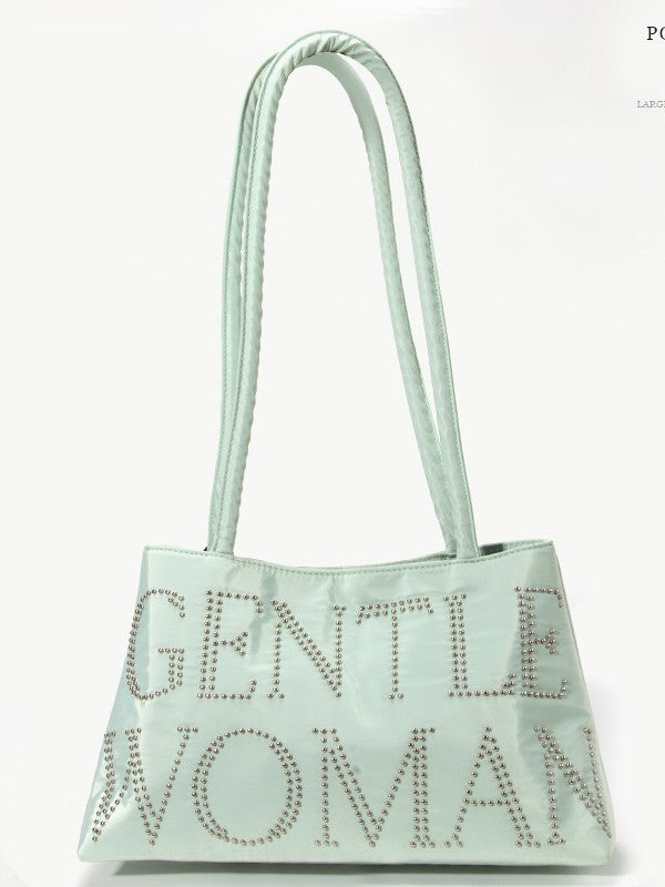 Women's Deerskin Veet Rhinestone Vegetable Basket Texture Bags