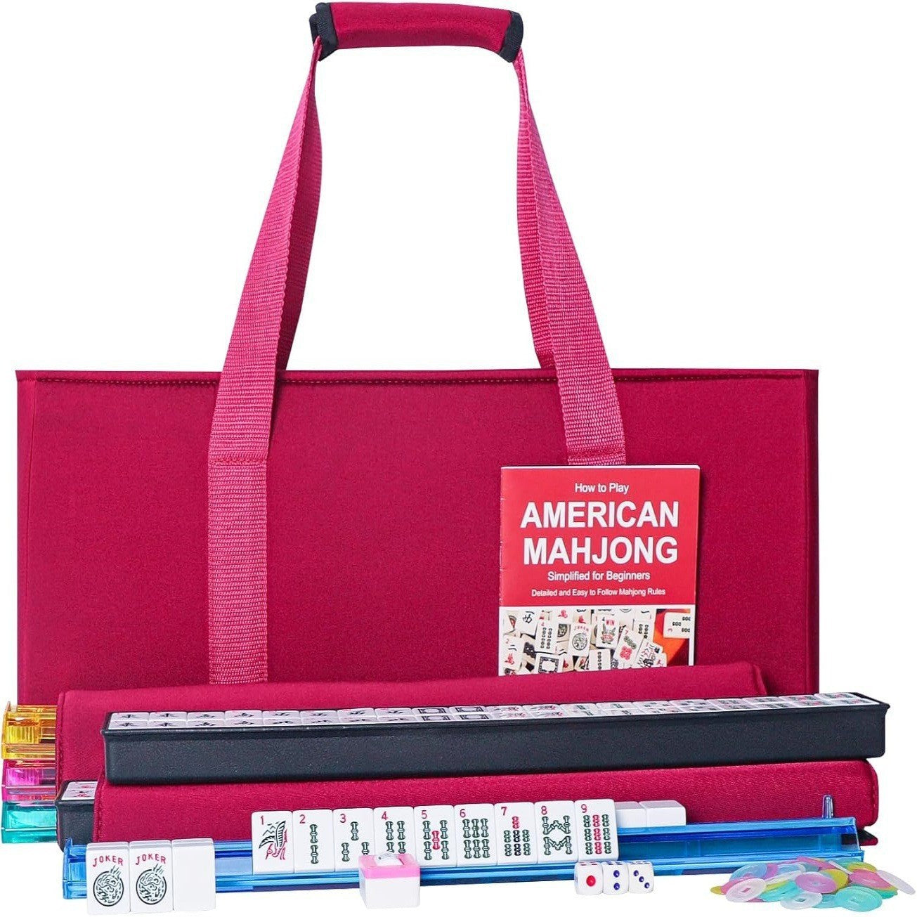 Mahjong Storage Three-piece Suit With Parts Portable Large Makeup Bag