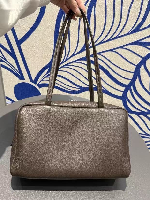 Women's Cowhide Leather Simple Underarm Genuine Boston Bags