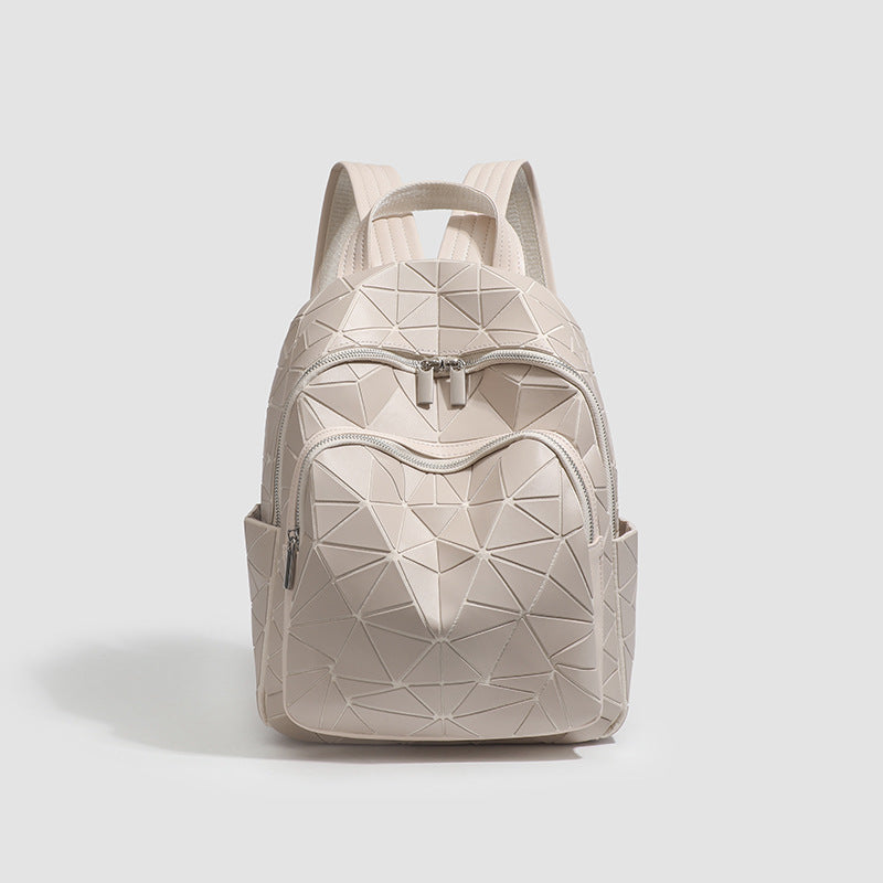 Women's Geometric Rhombus Large Capacity Tide Backpacks