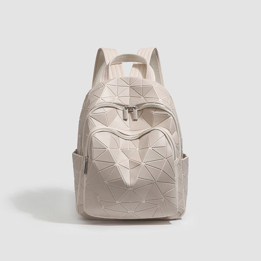 Women's Geometric Rhombus Large Capacity Tide Backpacks