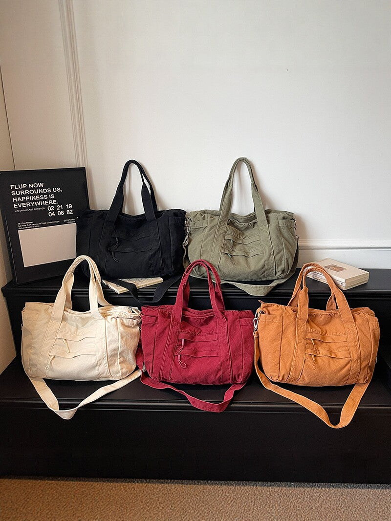 Women's Large Capacity Totes Canvas Commute Leisure Versatile Simple Tote Bag