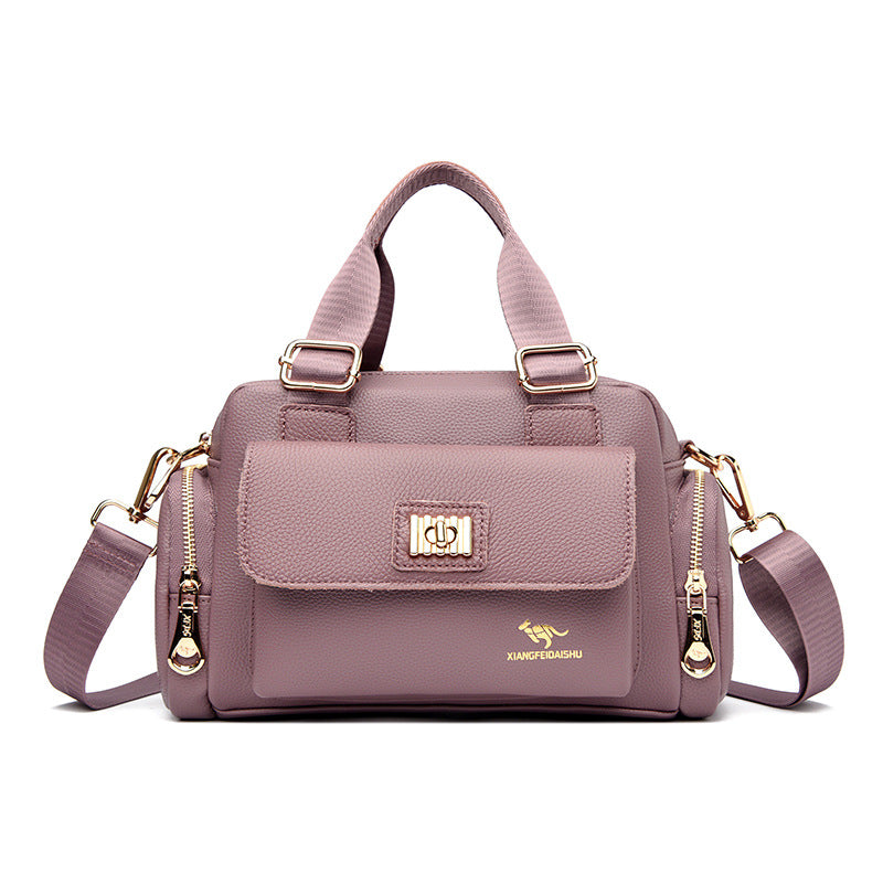 Women's Light Luxury Soft Leather Commuter Large Bags