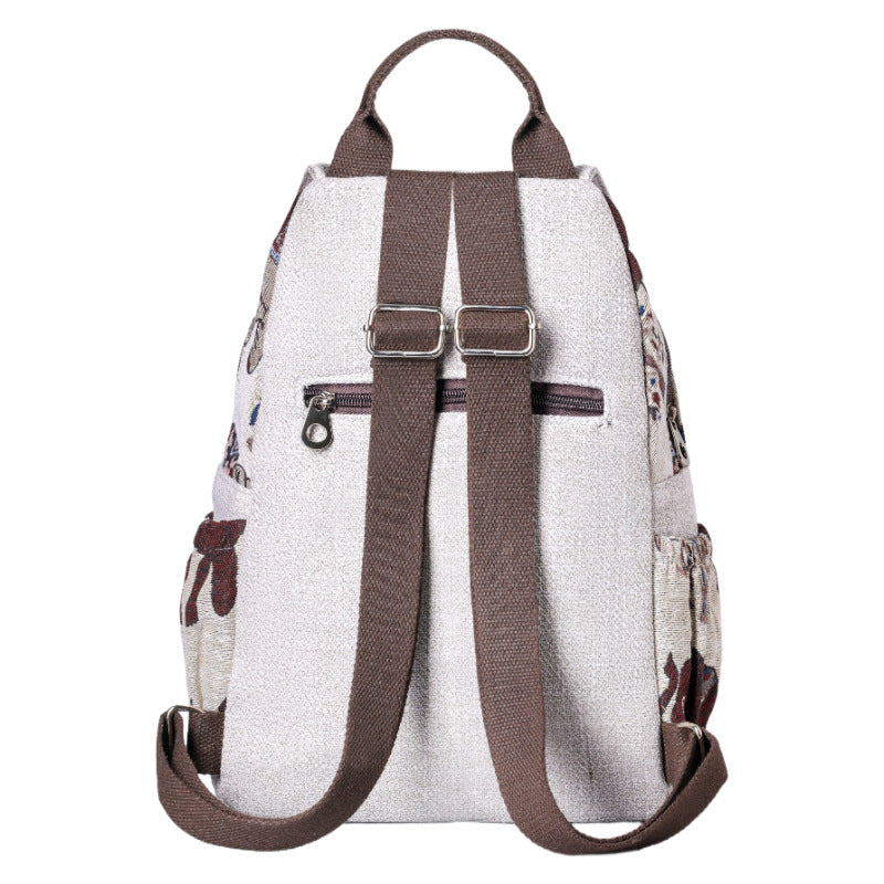 National Fashion Ethnic Style Canvas Retro Artistic Large Travel Bags