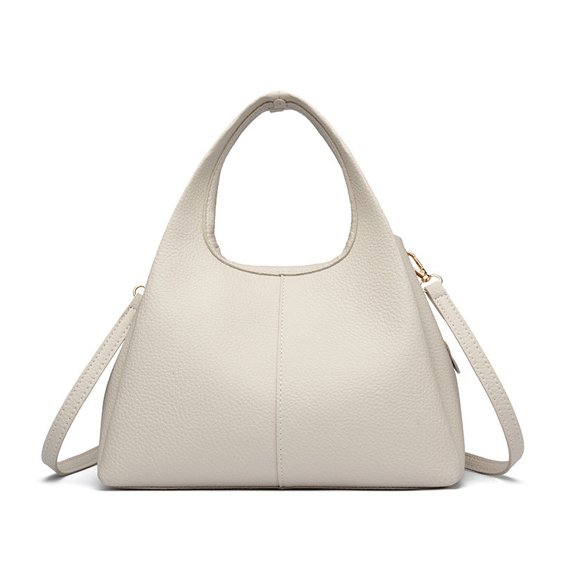 Graceful Women's Lychee Pattern Simple Commuter Handbags