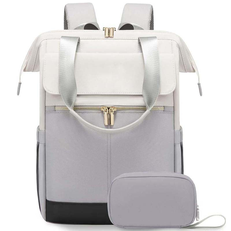 Durable Comfortable Women's Versatile Simple Cream Leisure Backpack