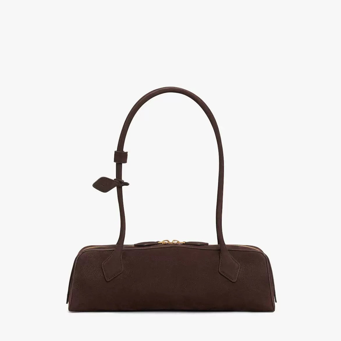 French Style Sausage Suede Frosted One Baguette High Underarm Bag
