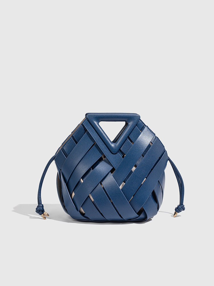 Women's Vegetable Basket Magnetic Woven Hollowed Handbags