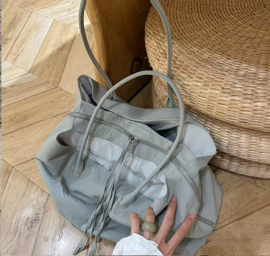 Women's Korean Nylon Commute Computer Lightweight Large Capacity On One Tote Bag