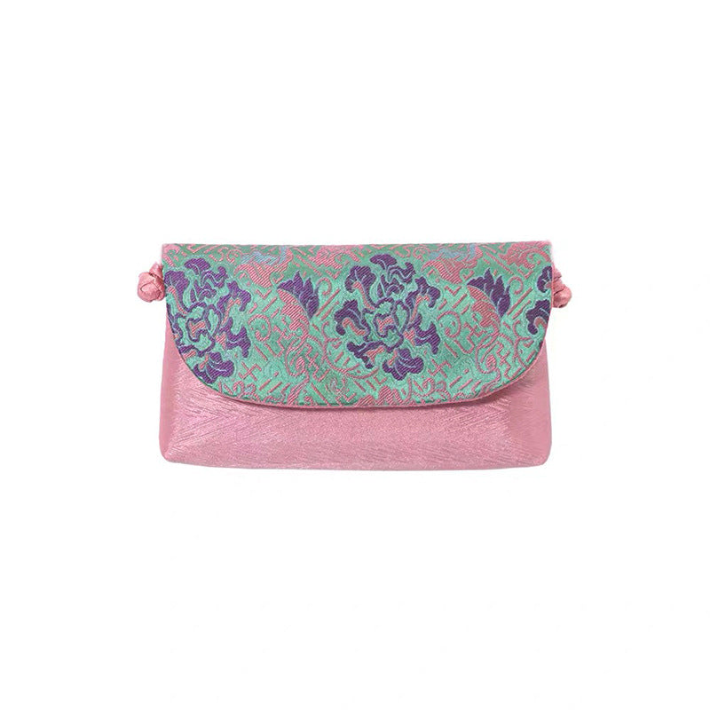 Cultural Heritage Chinese Style Mulberry Silk Song Dynasty Brocade National Shoulder Bags