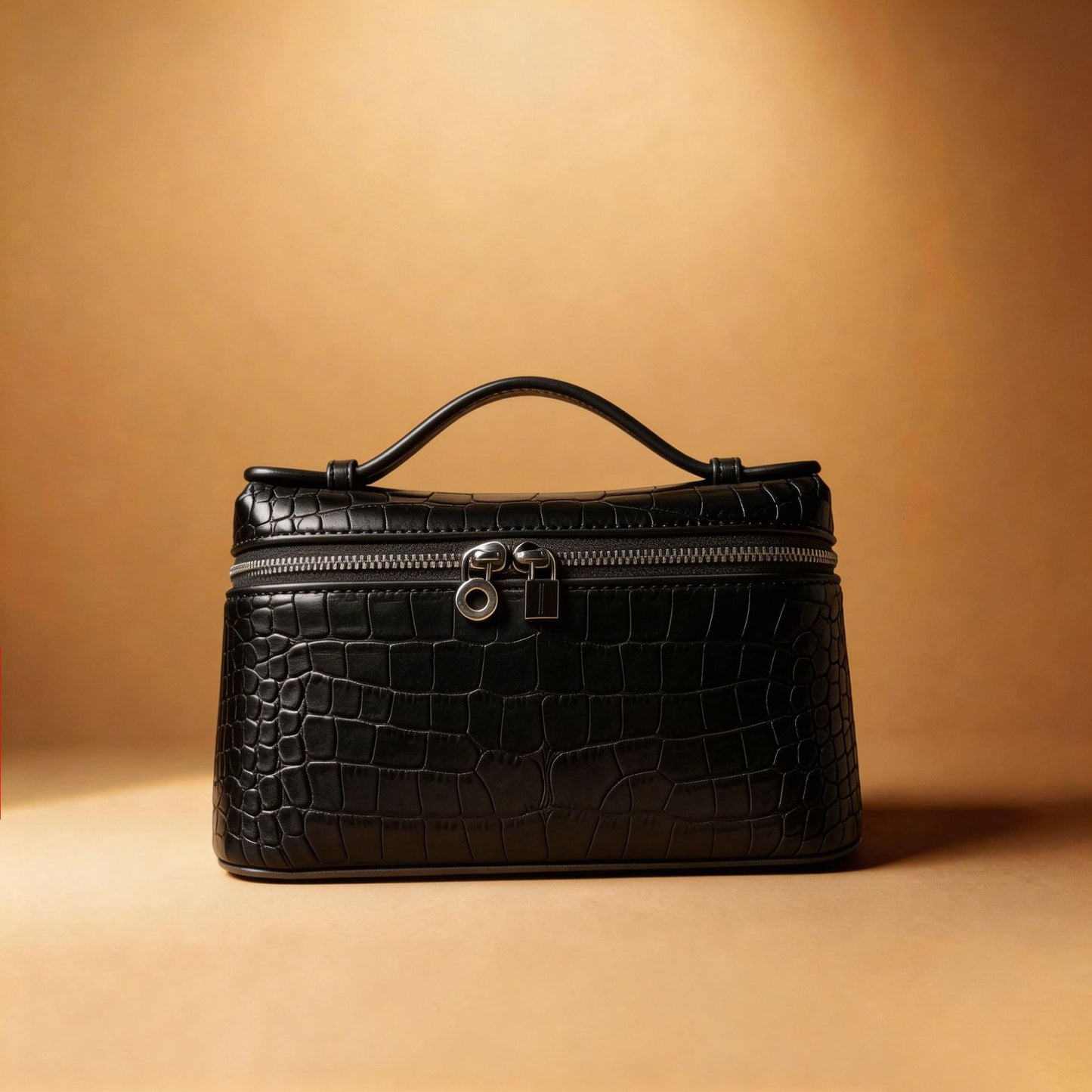 Women's Lunch Box Genuine Leather Ostrich Grain Women's Shoulder Bag