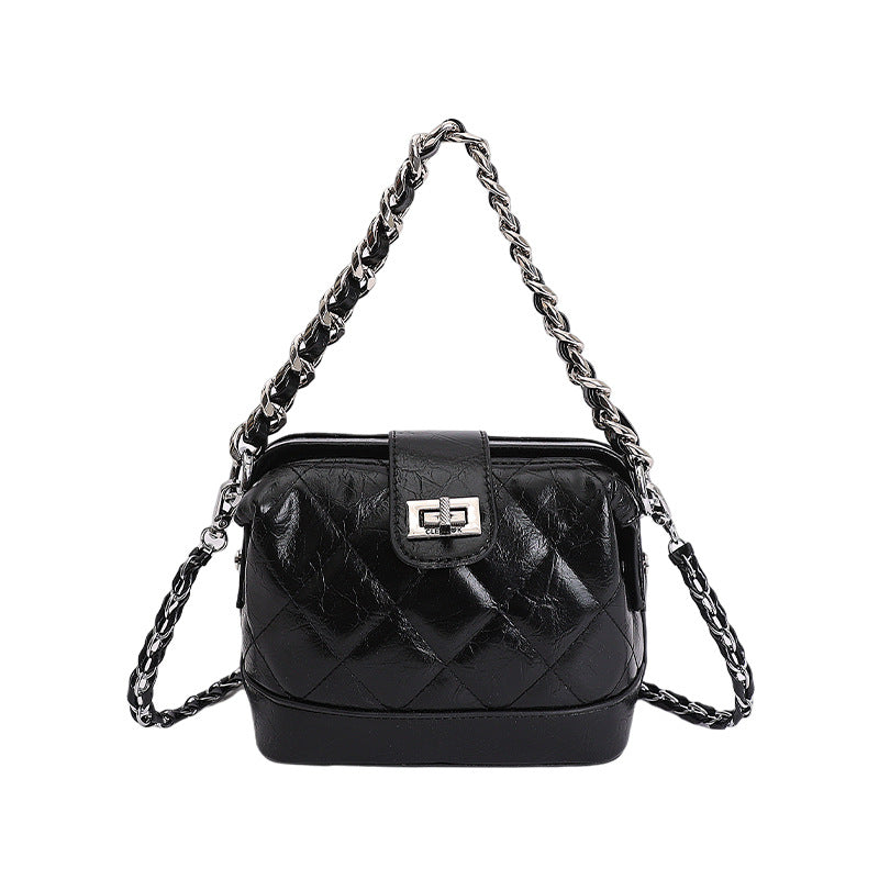 Spring High-grade Retro Minority Portable Korean Fashion Rhombus Women's Shoulder Bag