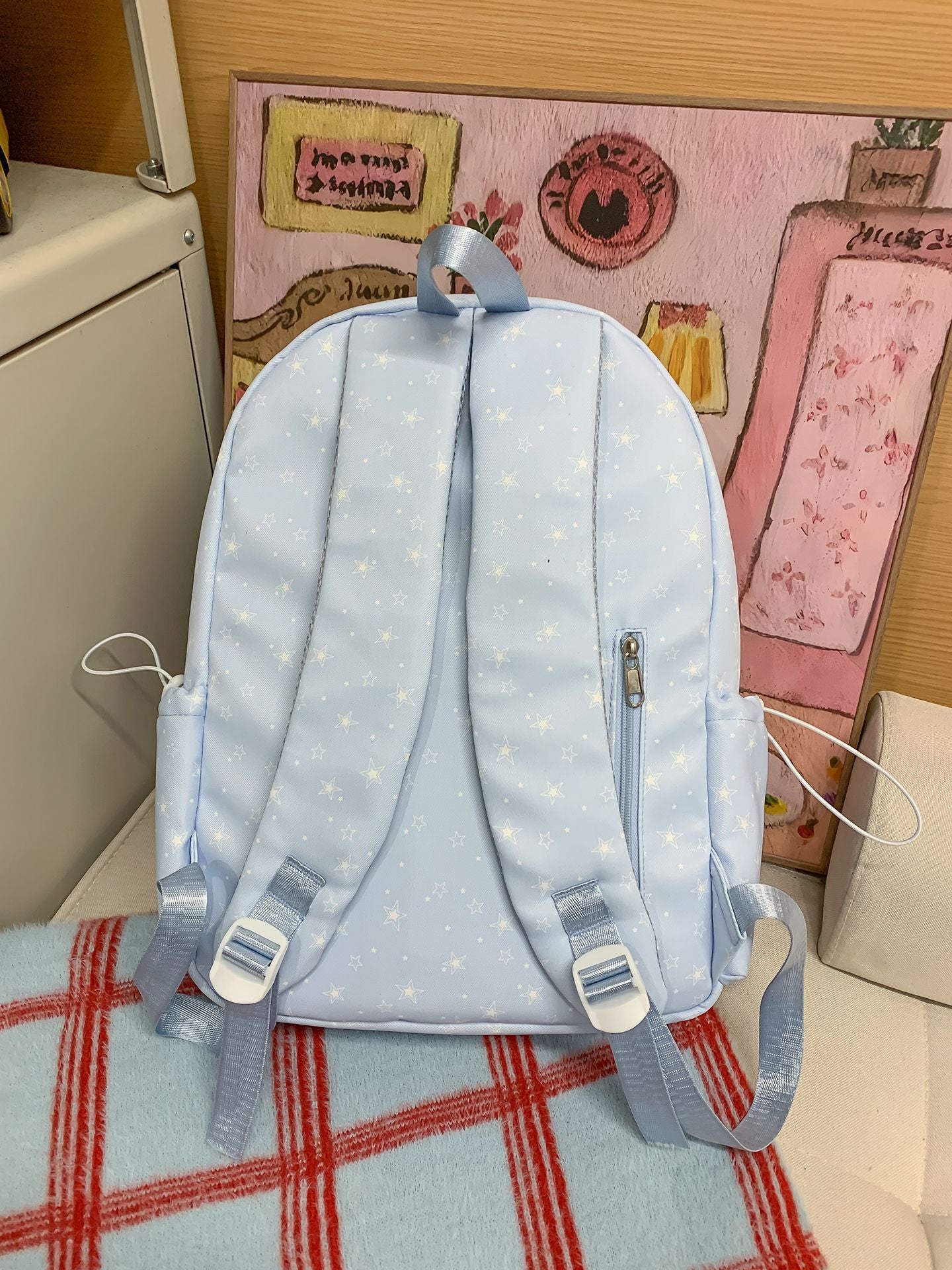 Korean Artsy Female College Minimalist Star Lightweight Large Backpacks